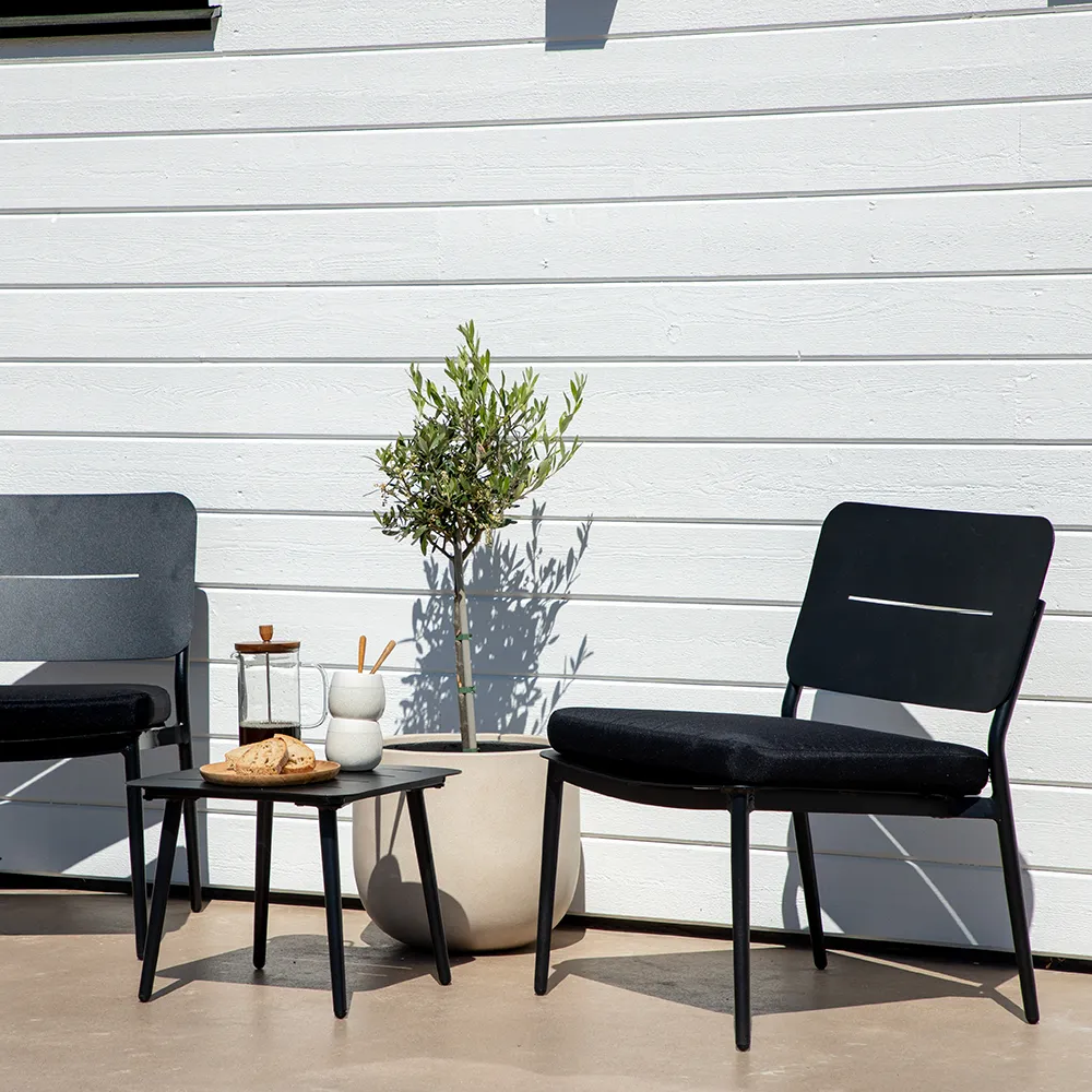 Lina nojatuoli musta 2 kpl