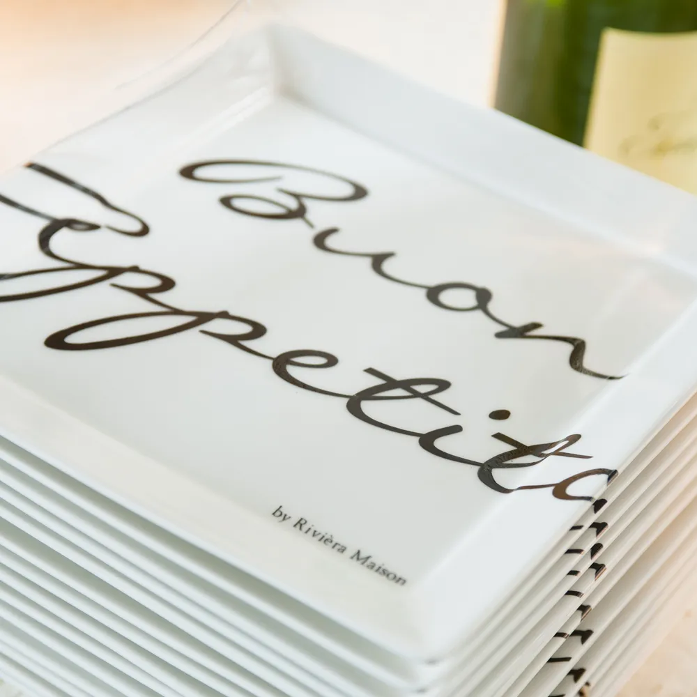 Buon Appetito neliömäinen lautanen 26 x 26 cm