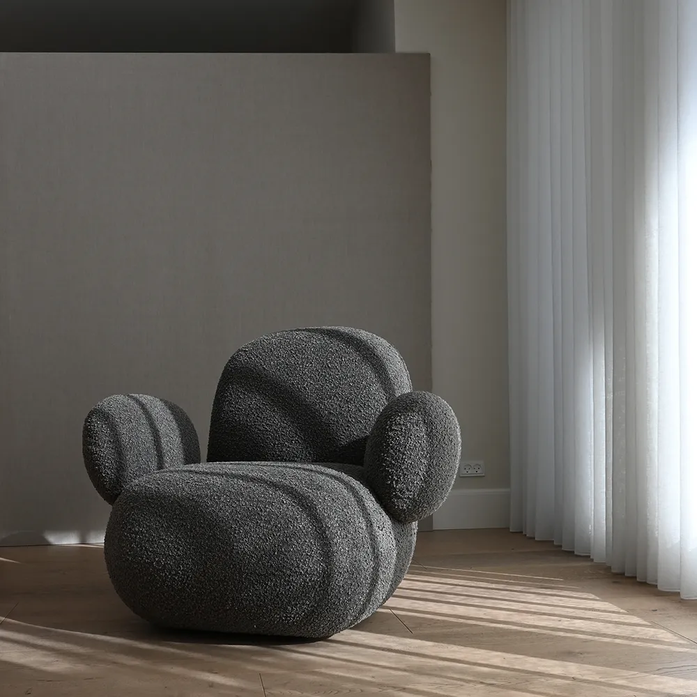 Toe Nojatuoli tasainen - Syvän harmaanruskea