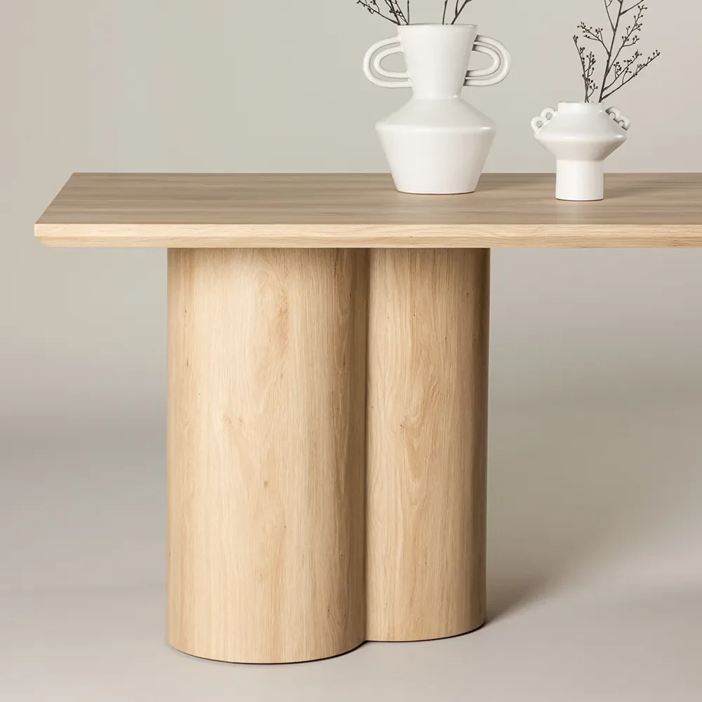 Olivia Ruokapöytä 100x210 cm Whitewash