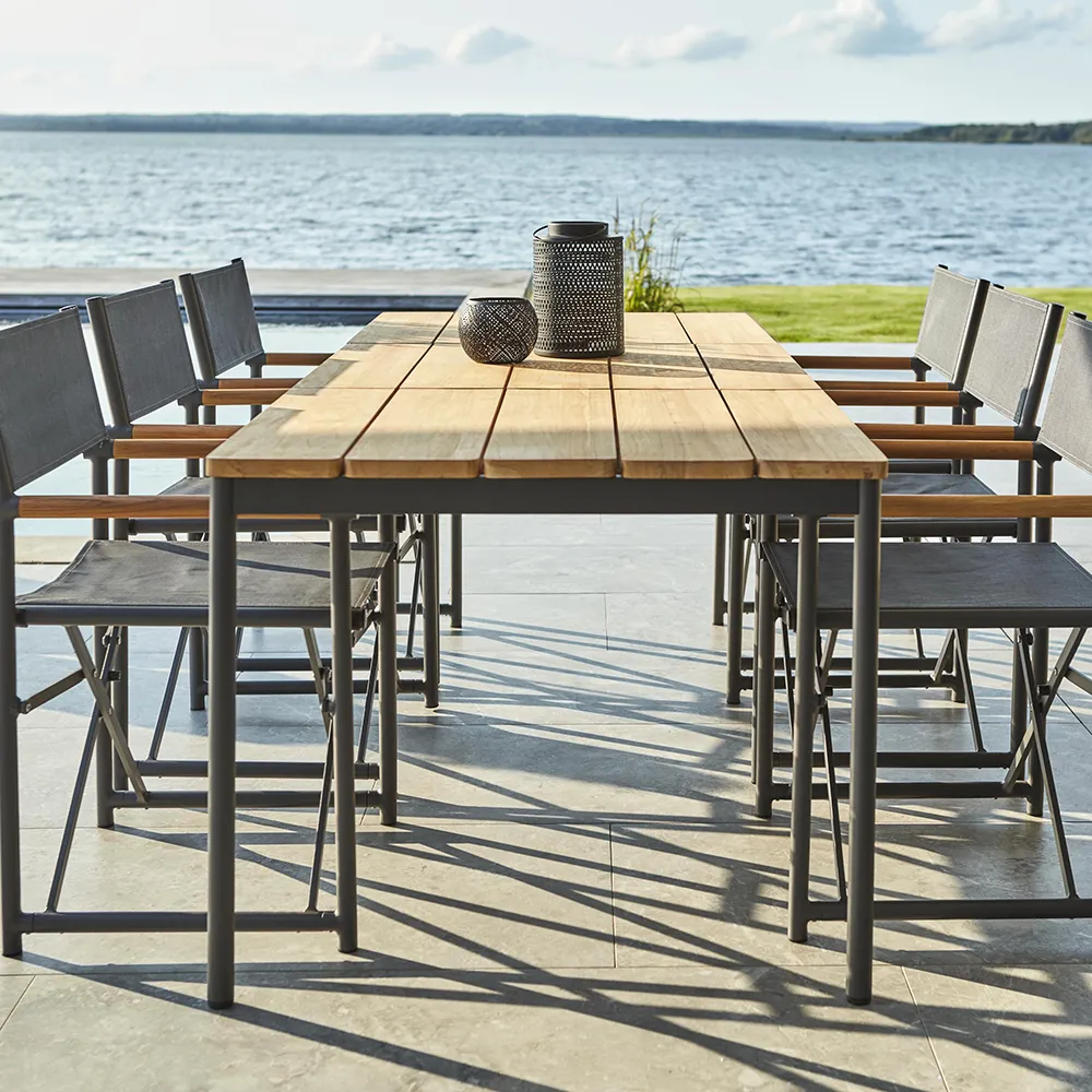 Zand ruokapöydän tuoli tiikki/antrasiitti