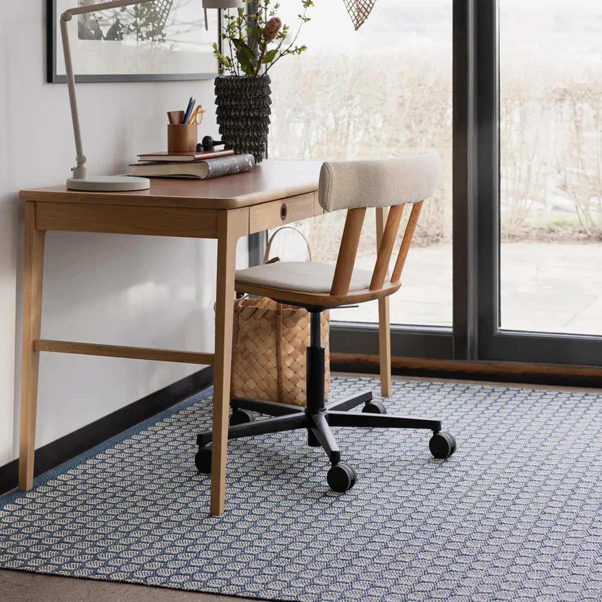Käännettävä Muovimatto MIMI Ocean Blue/Cream 180x260 cm
