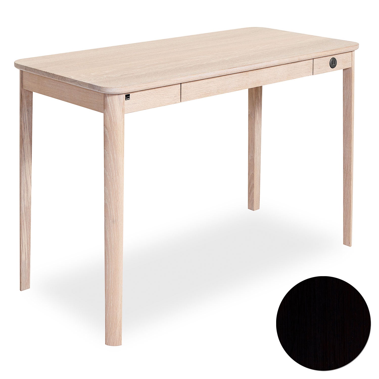 Sm131 Työpöytä Musta Tammi Lakka 115X55X74Cm