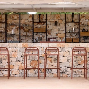 Bliss bartuoli, pinottava Sand, aluminium