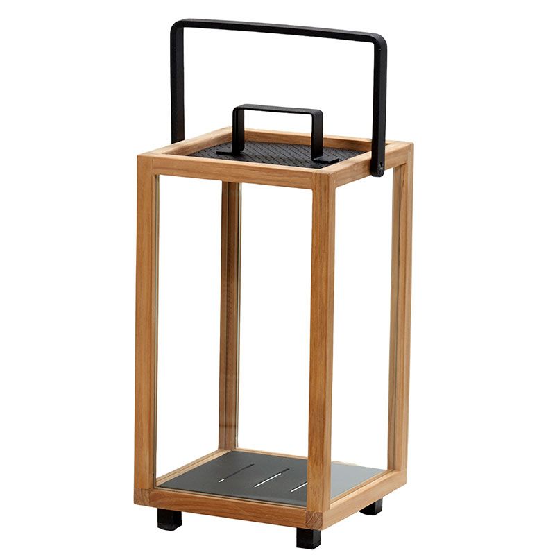 Lighthouse Kynttilänjalka Harmaa/Teak Pieni