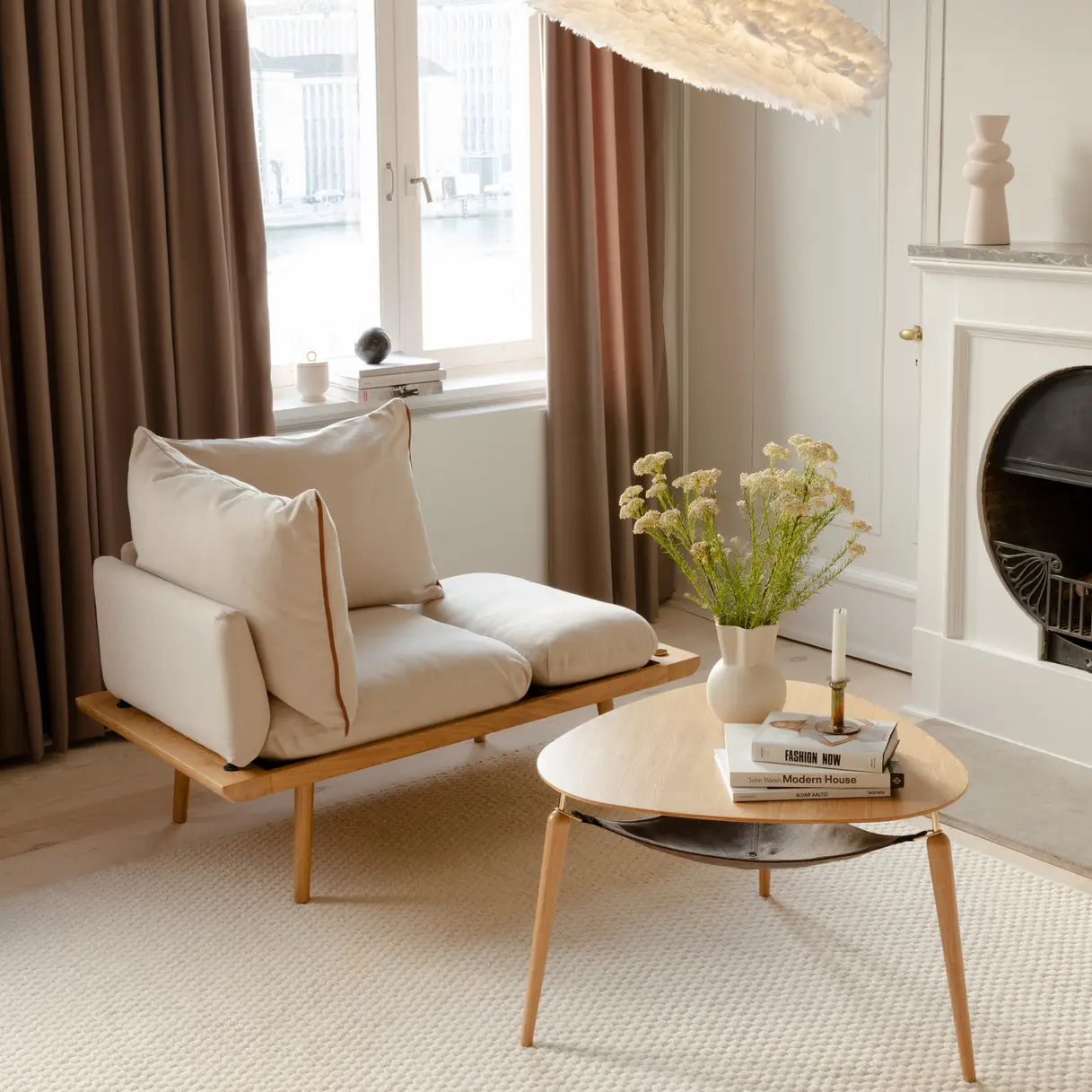 Lounge Around 1,5-paikkainen sohva Oak/White Sands