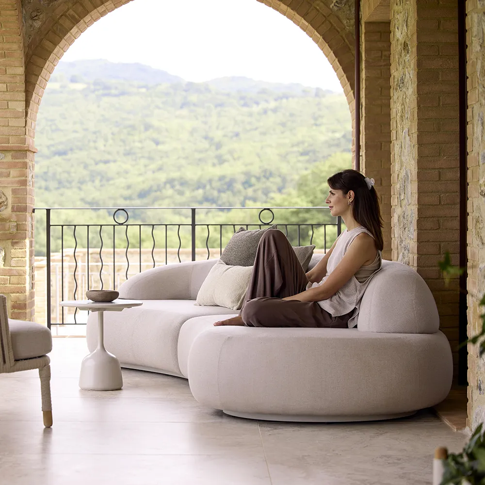 Mellow sohvamoduuli vasemmalla lyhyellä selkänojalla Sand