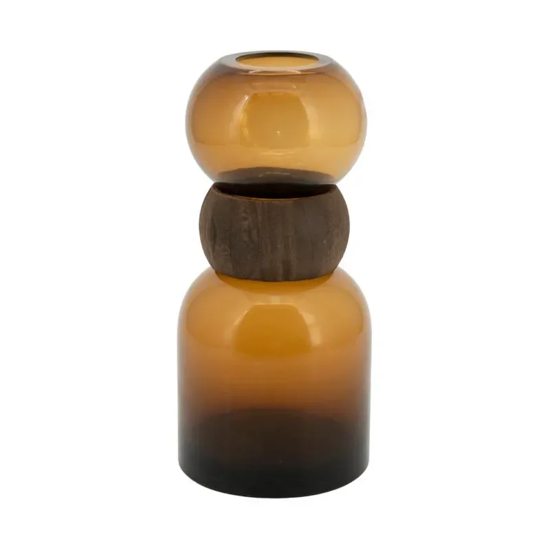 By-Boo, Verra medium 15x15x31,5 cm Lasi & Puu dark brown