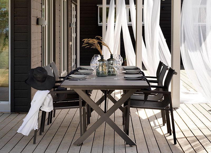 Hillmond jatkettava pöytä 100x166-226 cm valkoinen/nature