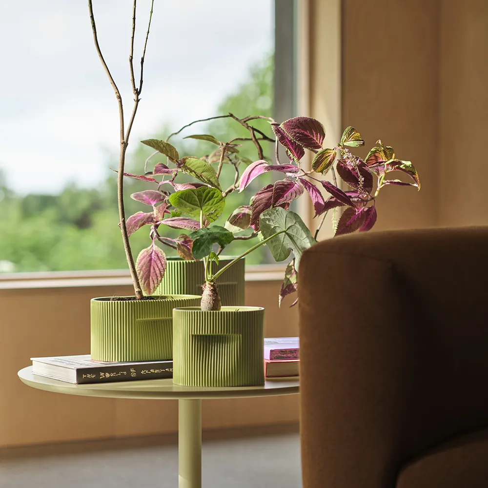 Ridge pot H: 13 cm - Sammaleenvihreä