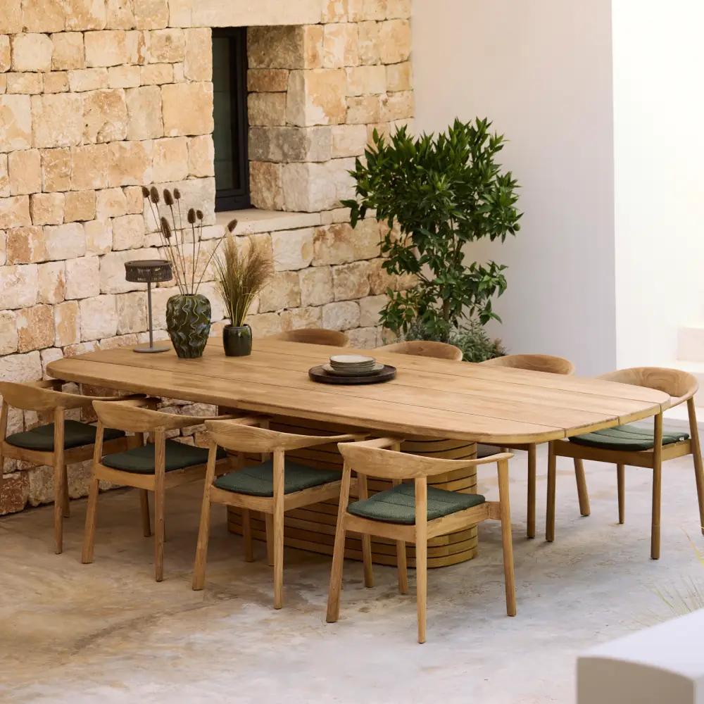 Mellow matbordrunko oval f/bordsskiva 240x130 cm & 300x130 cm Teak