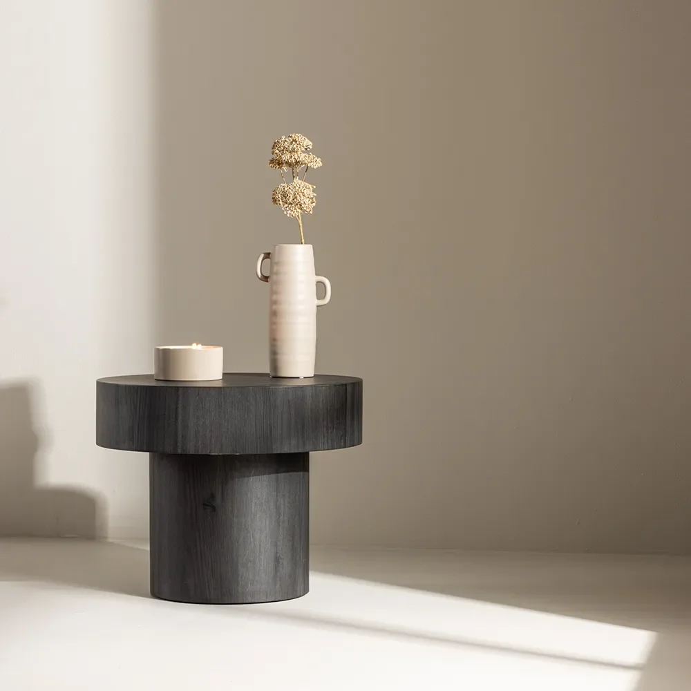 Malung Sivupöytä Ø50 cm Musta