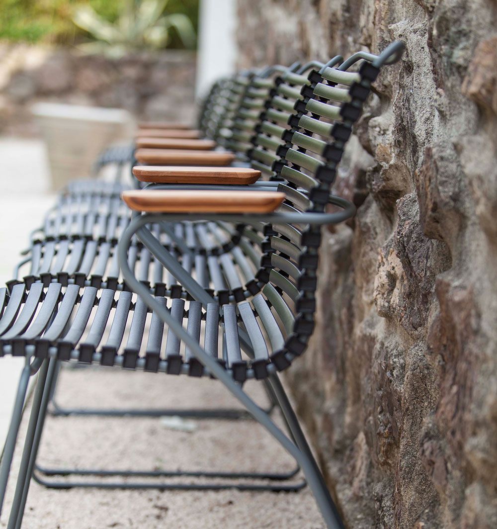 Click Käsinojalliset tuoli musta alumiini