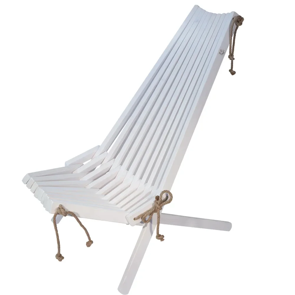 EcoChair lepotuoli Mänty Valkoinen Öljytty 