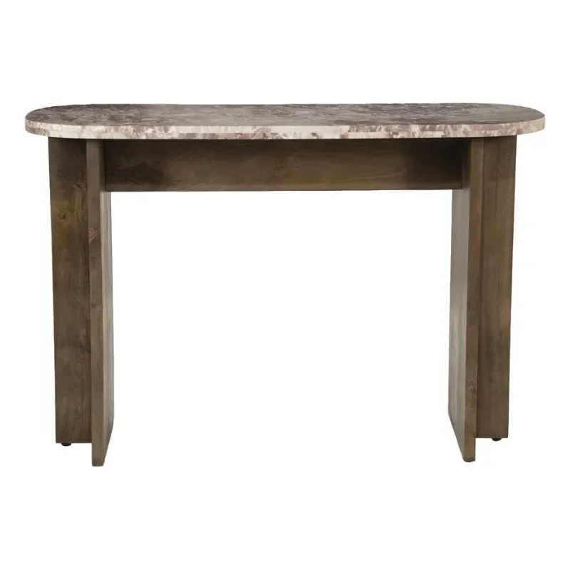 By-Boo, Console table Haussmann 120x45x80 cm Mangopuu & Marmori Vaaleanpunainen