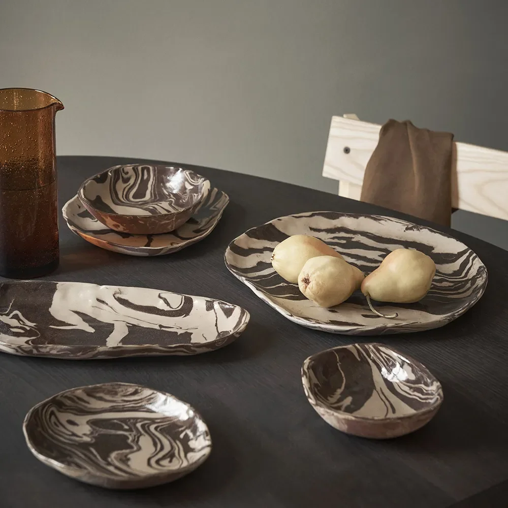 Käsintehty Lautanen Ryu 18.5cm