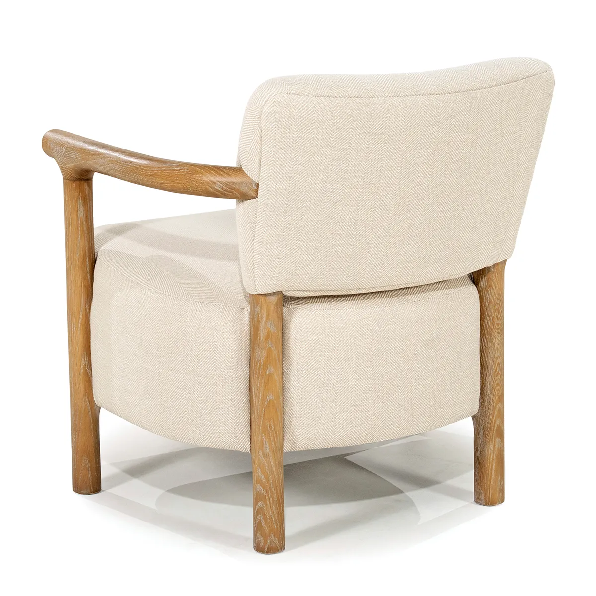 Käsinojallinen nojatuoli saarnipuuta Glenn Herringbone Beige