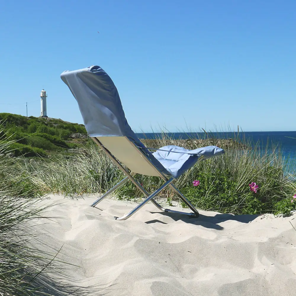 Fiesta soft aurinkotuoli light blue beige supertex