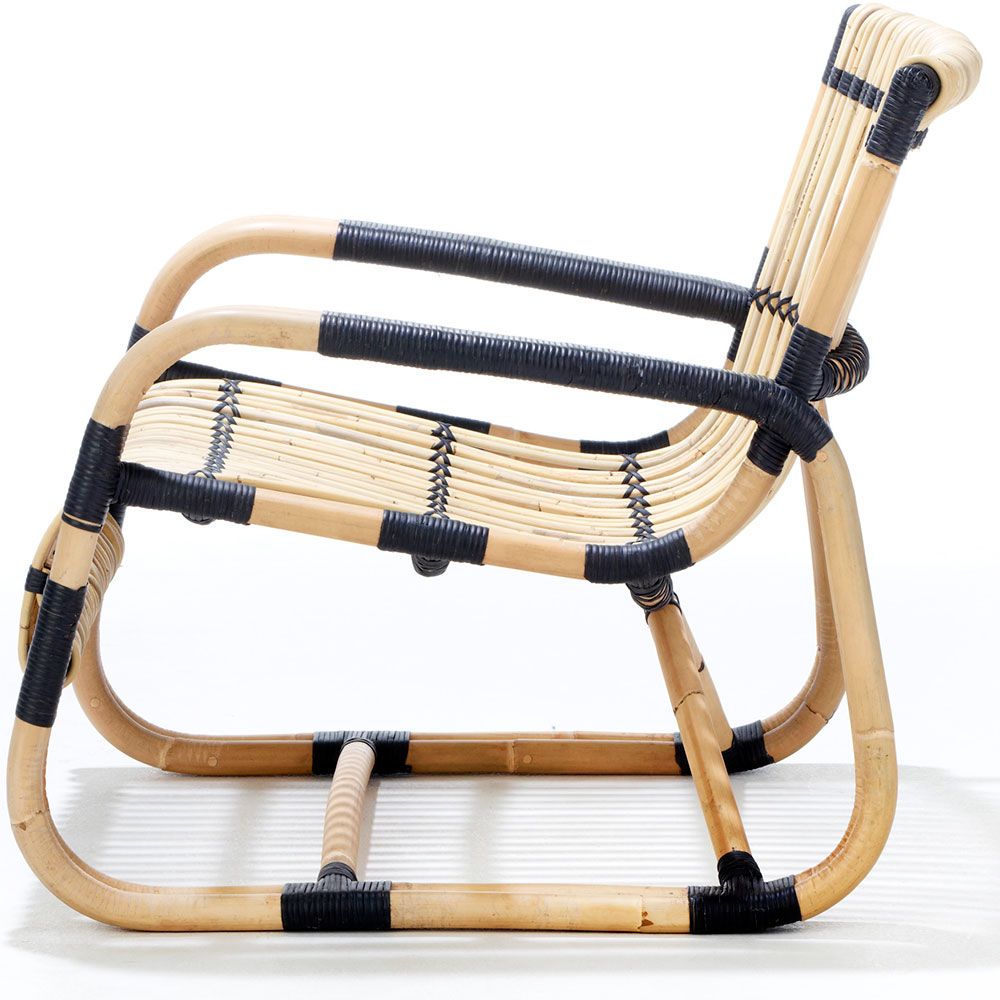 Curve lounge-tuoli Musta/Luonnollinen