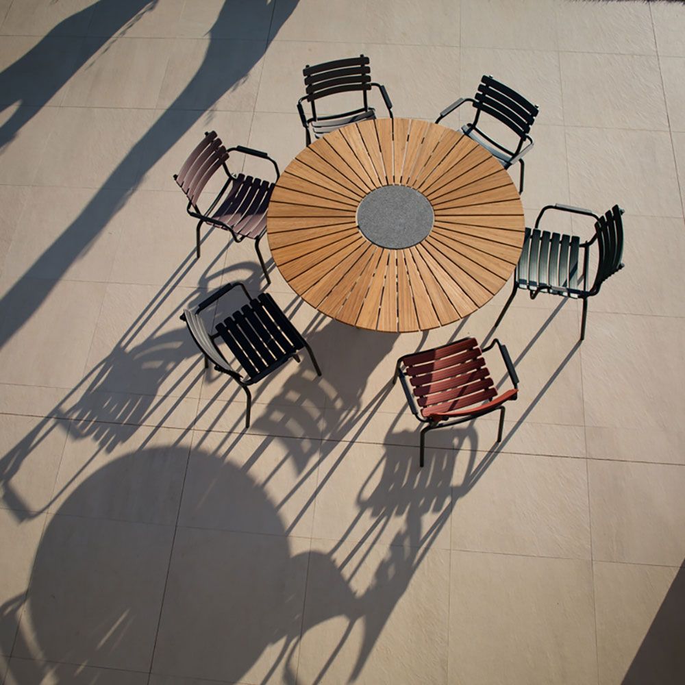 Circle ruokapöytä 150 cm alumiini / bambu