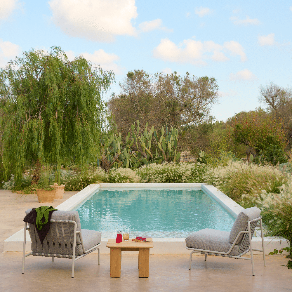 Loungenojatuoli Settle Ribbed Weave 2/Dark Green