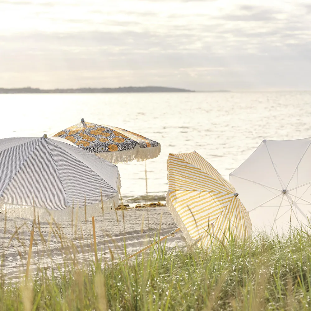 Gatsby aurinkovarjo Ø180 cm harmaa raidallinen