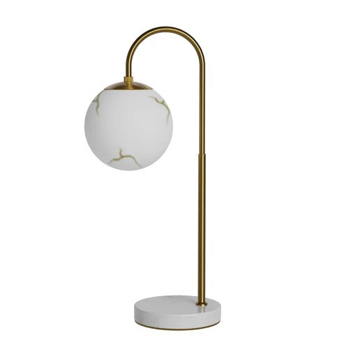 Bellagio pöytävalaisin K60cm messinki/valkoinen