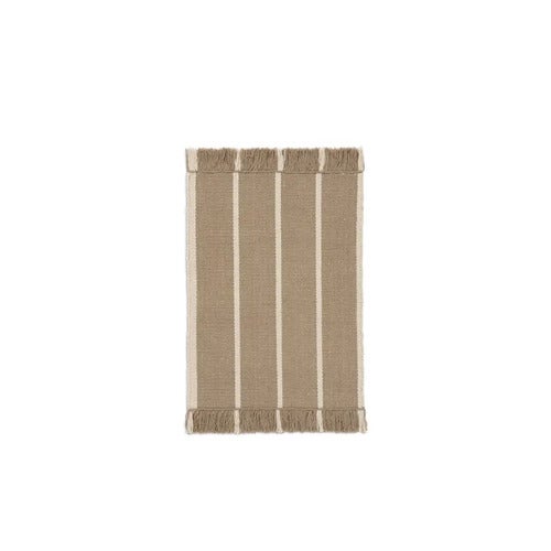 Calm Kelim Matto 50x70 cm - Dark Sand/Off-white