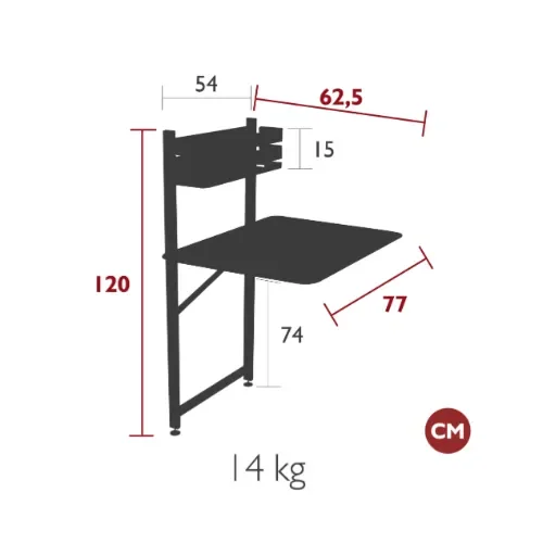 Bistro parvekkeen pöytä 57 x 77 cm Latte beige