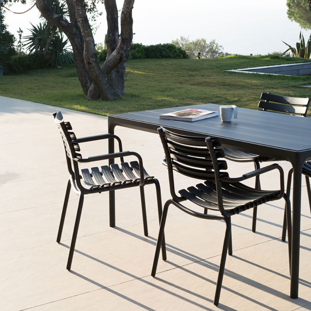 Clips käsinojallinen tuoli musta/bambu