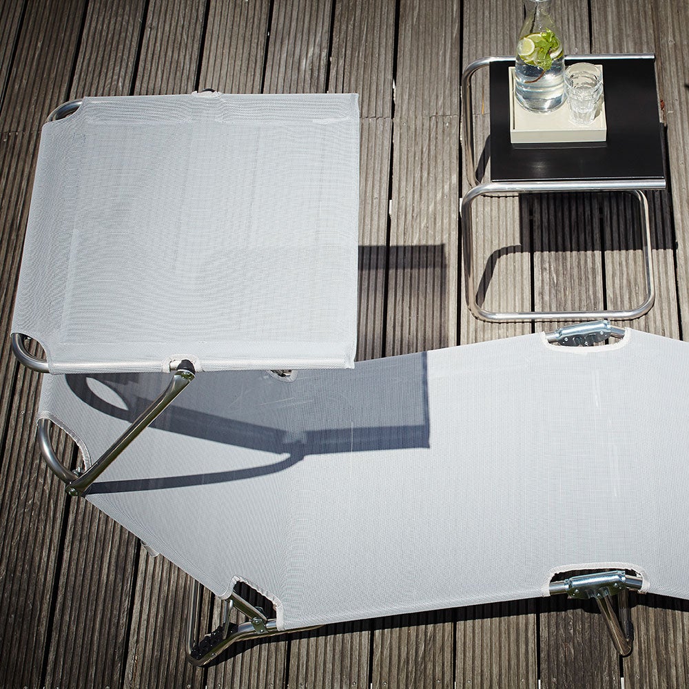 Amigo aurinkotuoli top harmaa alumiini/tekstiili 