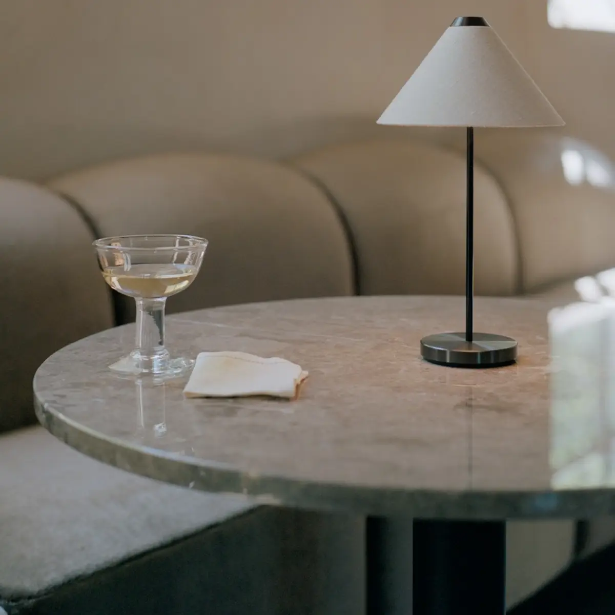 Florence Pylväspöytä Ø70cm Gris Du Marais Marmori