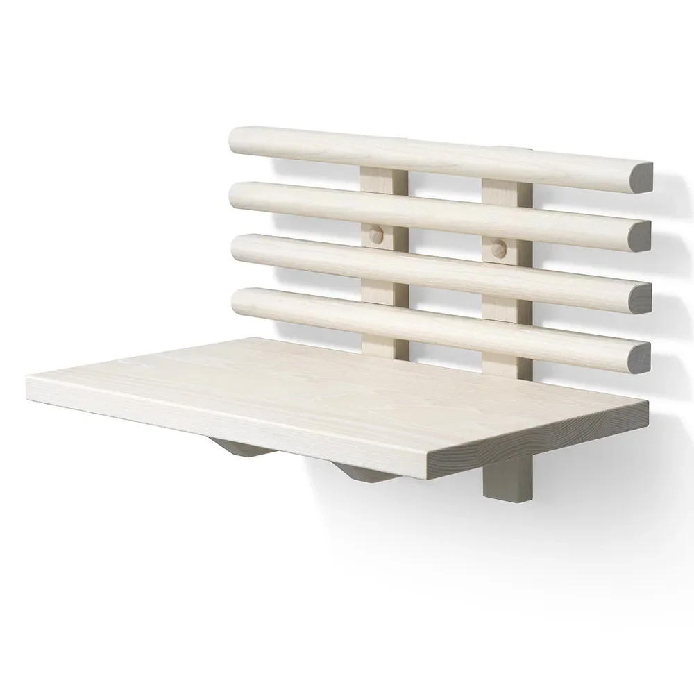 Zana yöpöytä valkoinen öljytty saarni