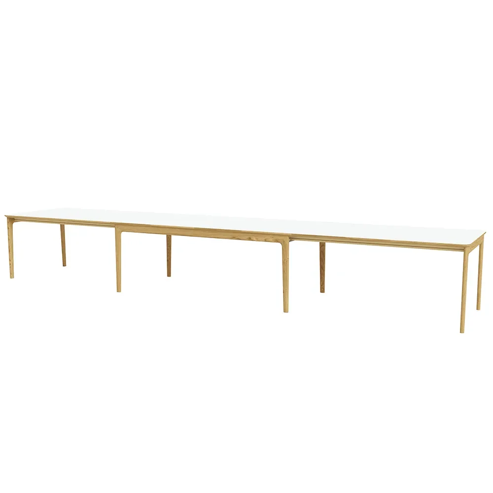 Sm27 Ruokapöytä Tammi Luonnonöljy/Valkoinen Laminointi