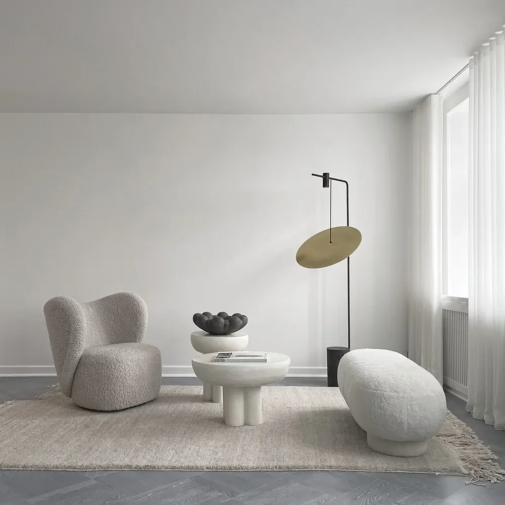 Crown-sohvapöytä matala - luunvalkoinen