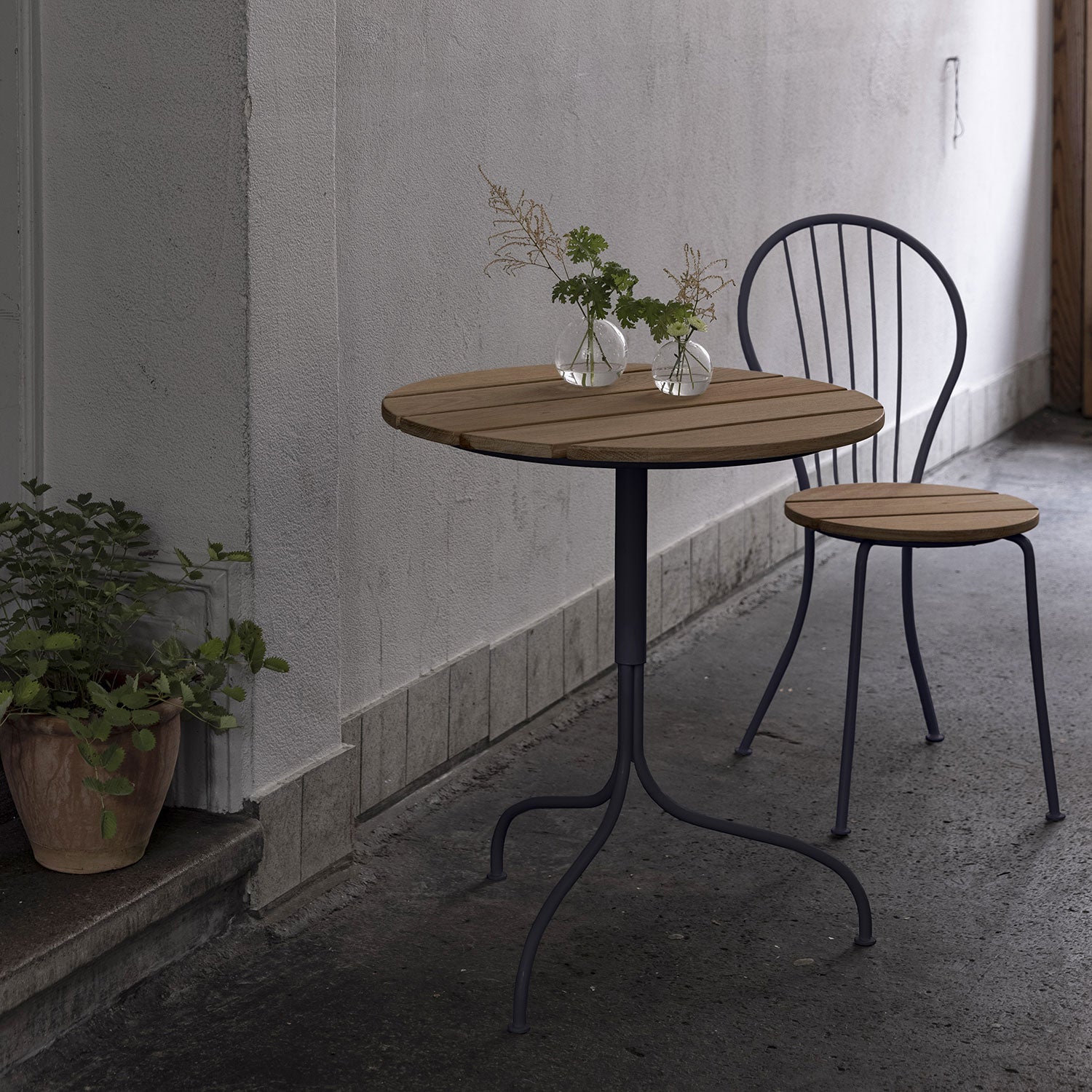 Akleja tuoli tiikki/harmaa Grythyttan 