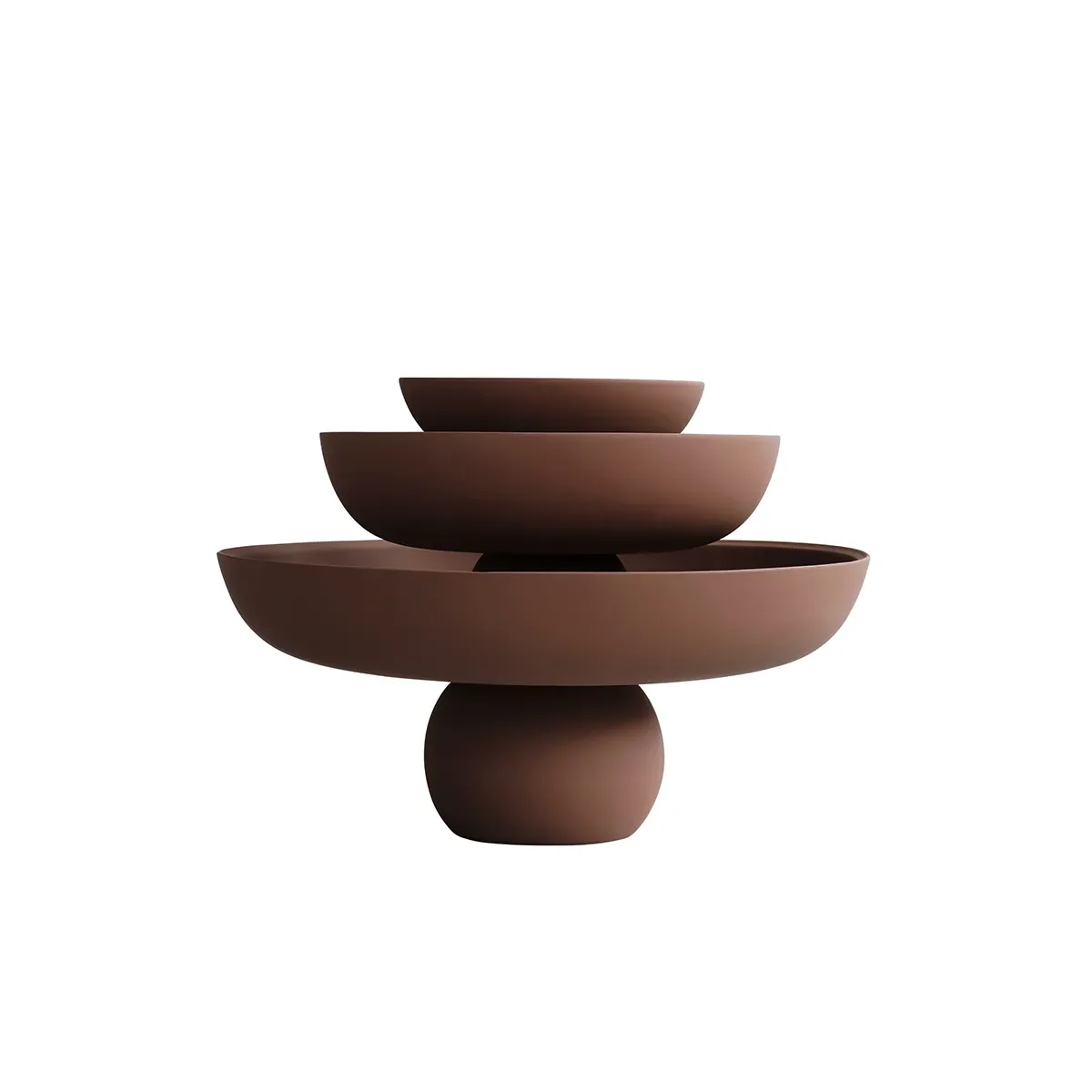 Käsinmaalattu koristekulho Baburu Medio Almond Ø 30 cm