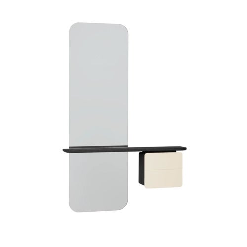 One More Look Peili musta tammi/Pearl White