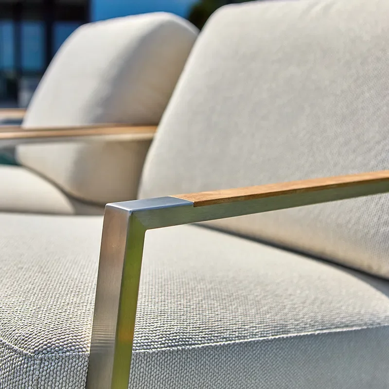 Naos nojatuoli  Stainless steel / Dot beige