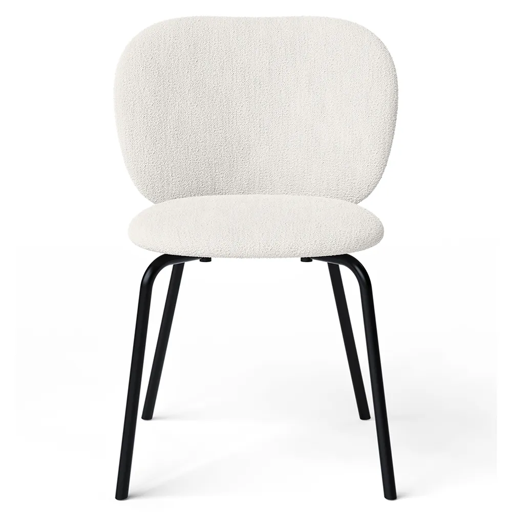 Ferm Living, Rico Ruokapöydän tuoli Black Bouclé - Off-white