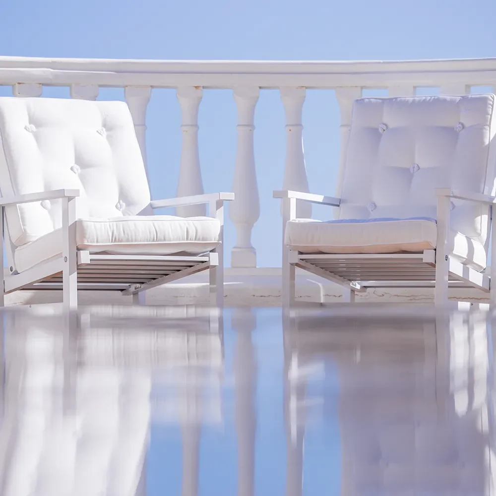 Nojatuoli Alumiini valkoinen 