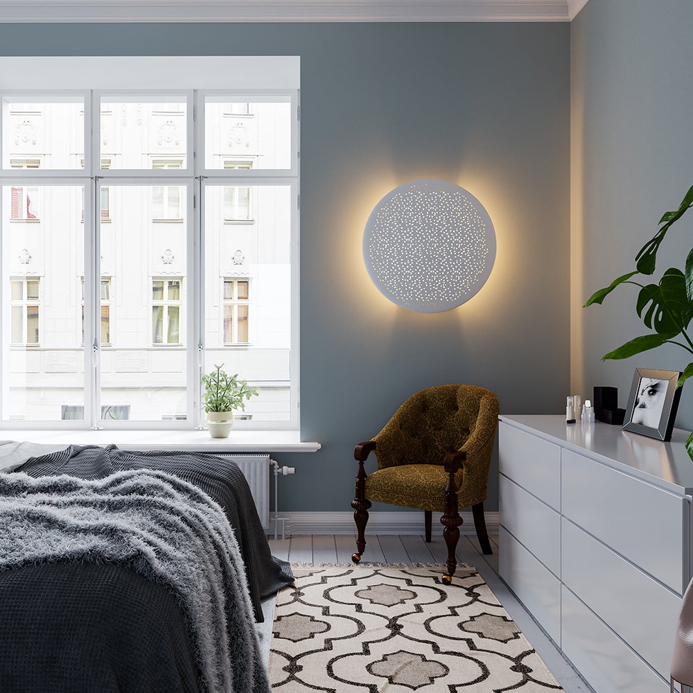 Colby seinävalaisin Ø70cm valkoinen