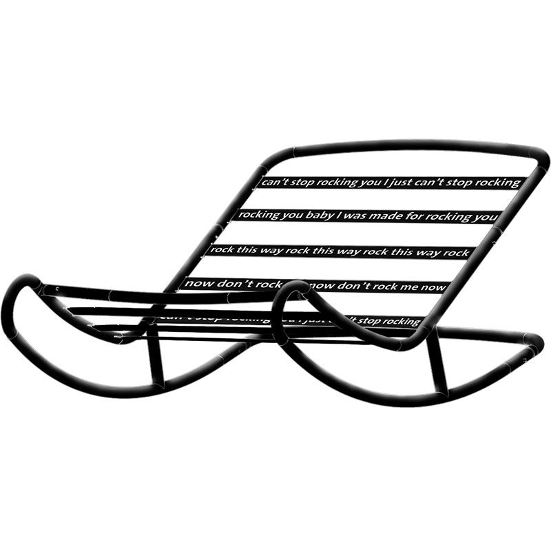 Rock 'n' Roll keinutuoli musta 