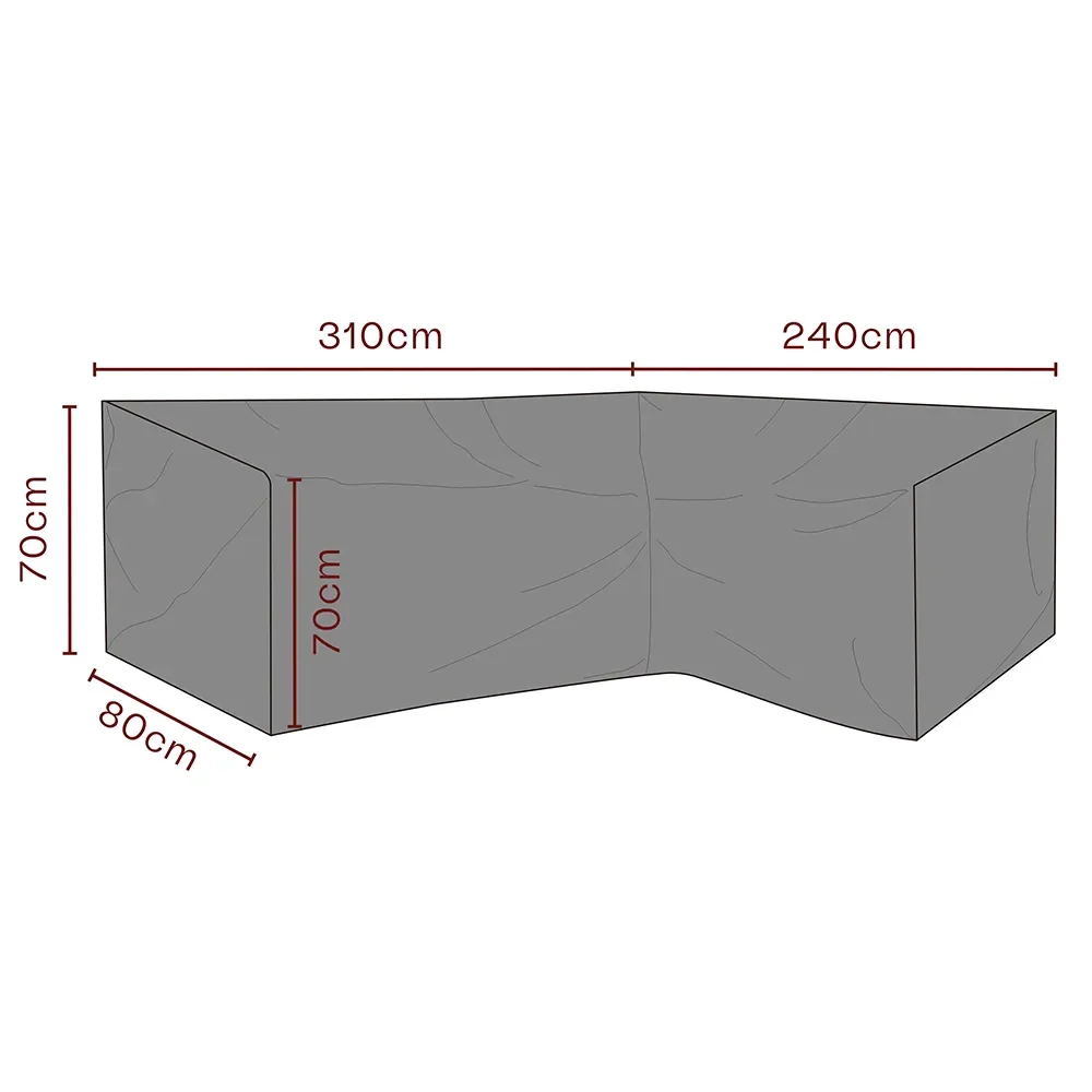 Huonekalusuoja kulmasohva 240/310x70x80 cm Premium
