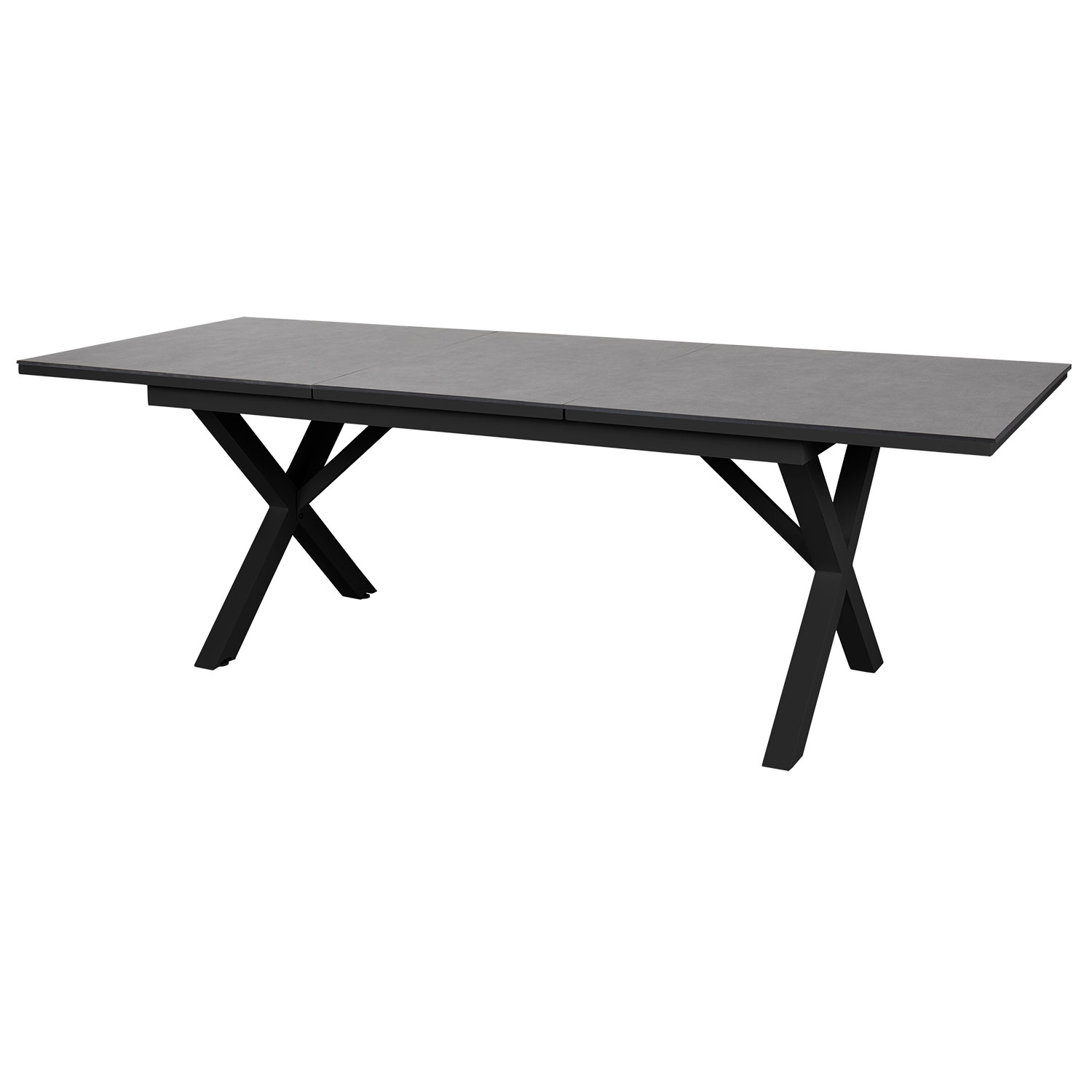 Brafab Hillmond ruokapöytä 100×166-226 cm musta/harmaa