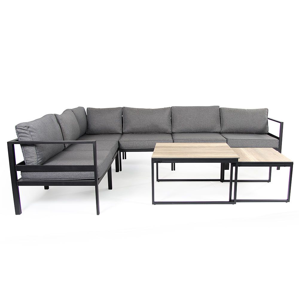 Leone keskiosa musta/harmaa alumiini Brafab