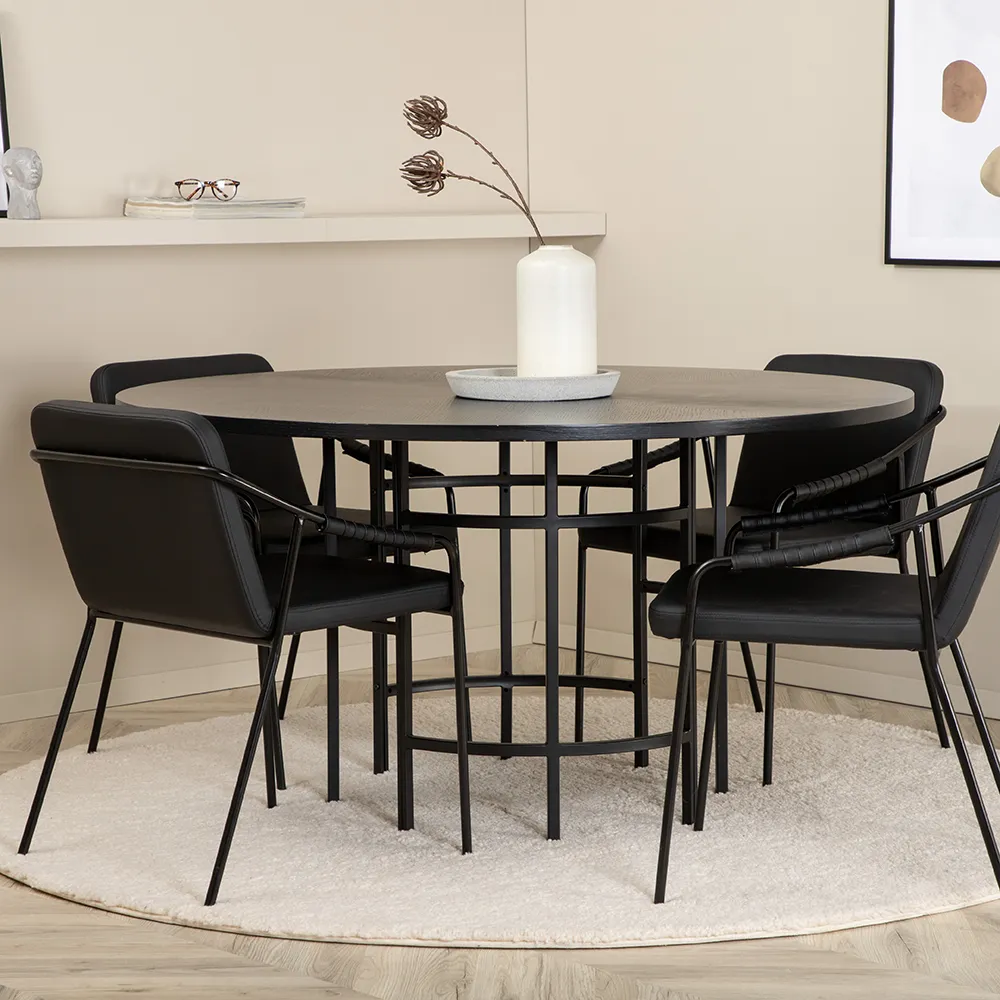 Tvist Ruokailutuoli Musta PU 2 kpl 2