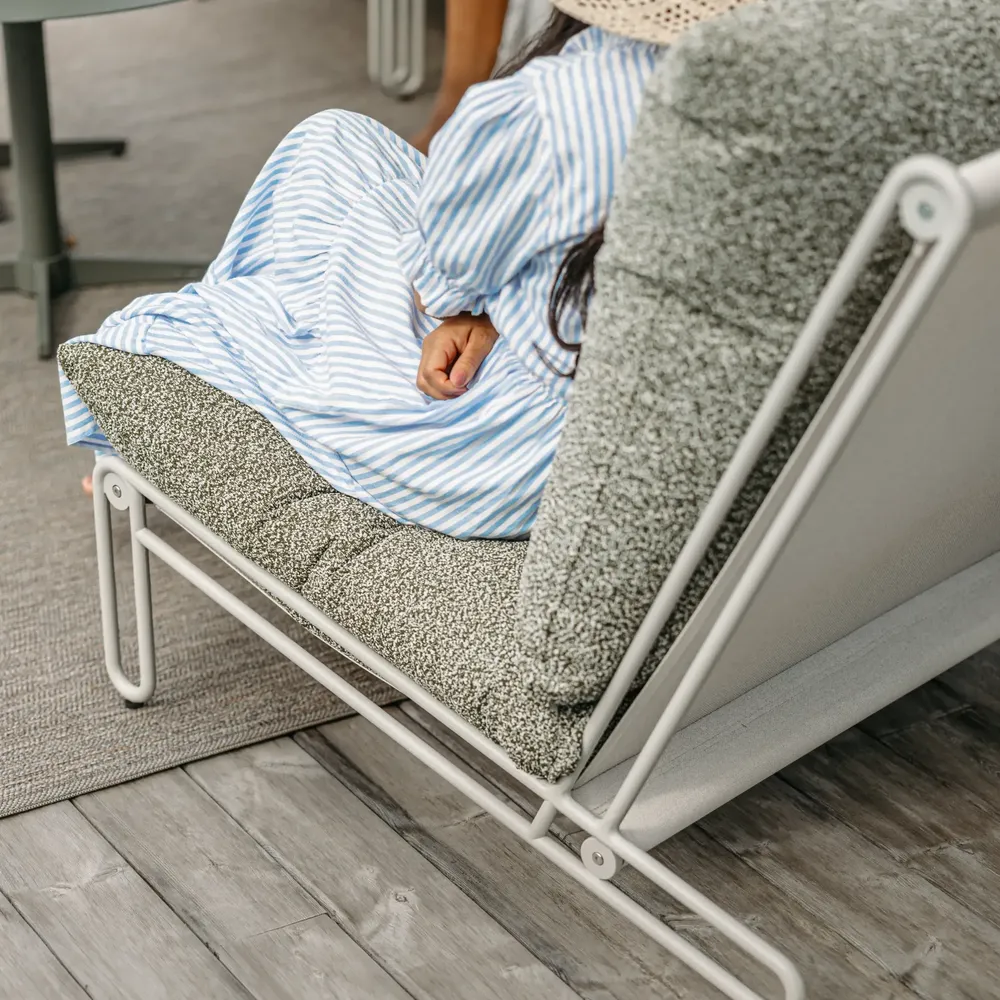 Blixt nojatuoli Light Grey/Teddy Verde