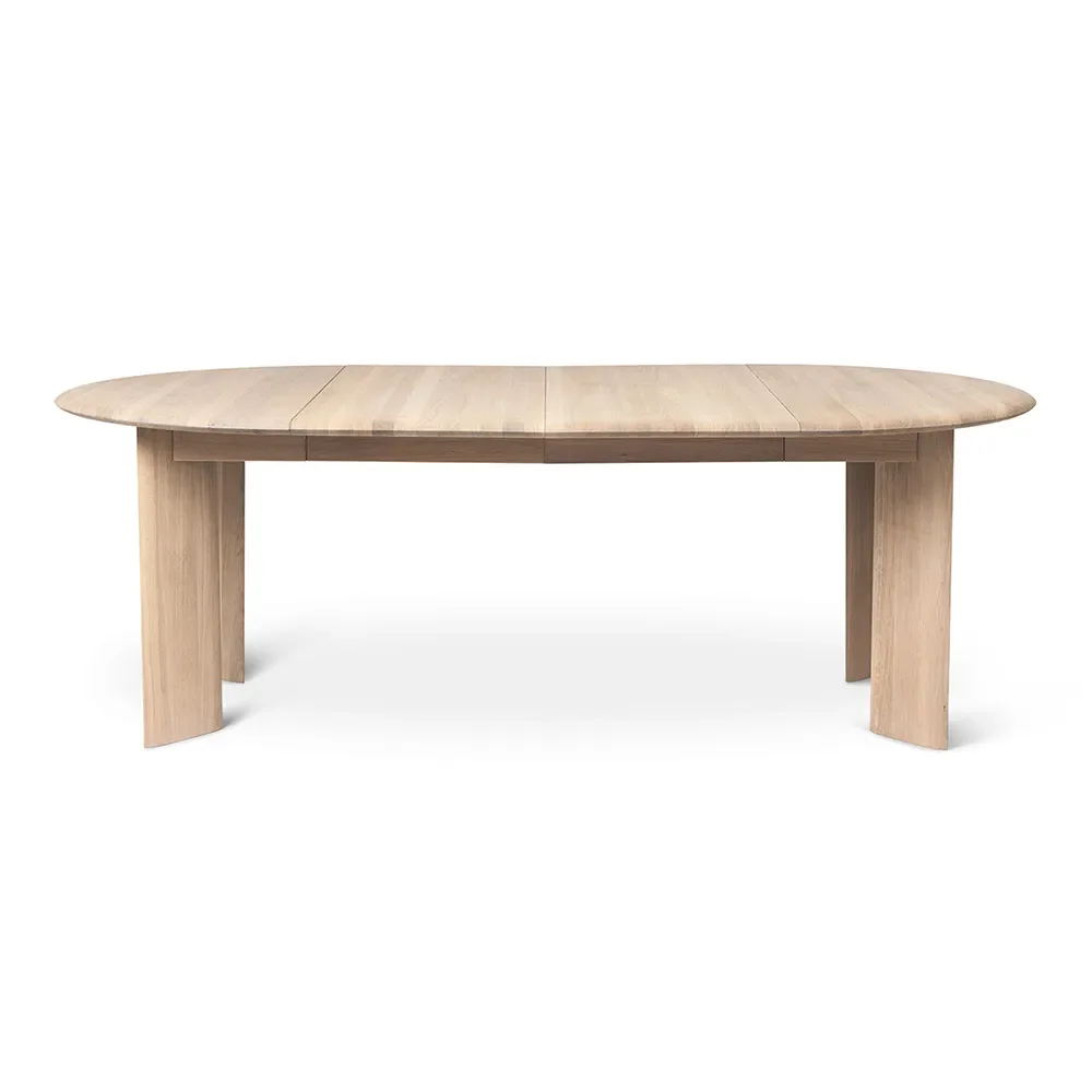 Bevel Ruokapöytä 117-217x117 cm - White Oiled Oak