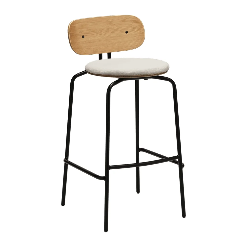 Curious baarituoli tammi/musta Teddy White